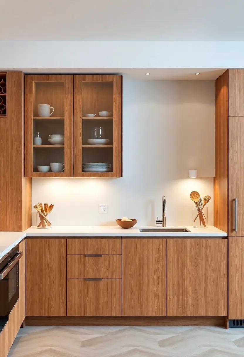 Showcasing⁤ Culinary Art: Glass-Front Oak Cabinet ⁣Ideas