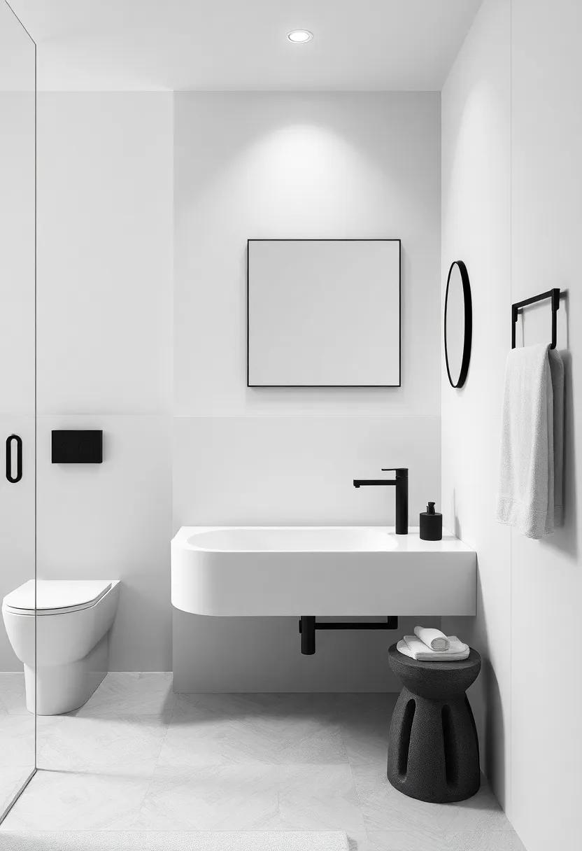 Monochrome Accents: The Role of ‍Accessories in⁤ Bathroom ​Design