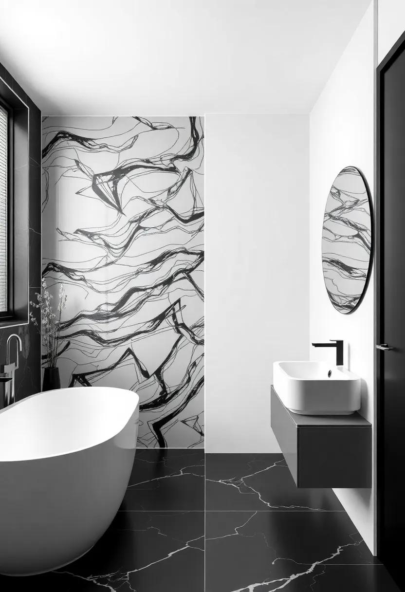 The Timeless Appeal of Black and ⁢White Designs in Modern‍ Bathrooms