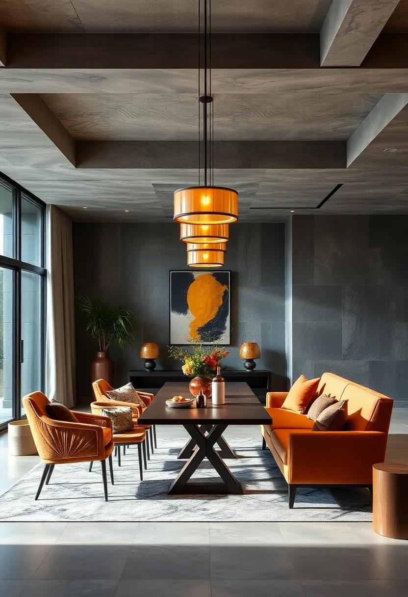 Choose‍ Muted Amber Statement lighting for a Dining Room that Captivates Guests