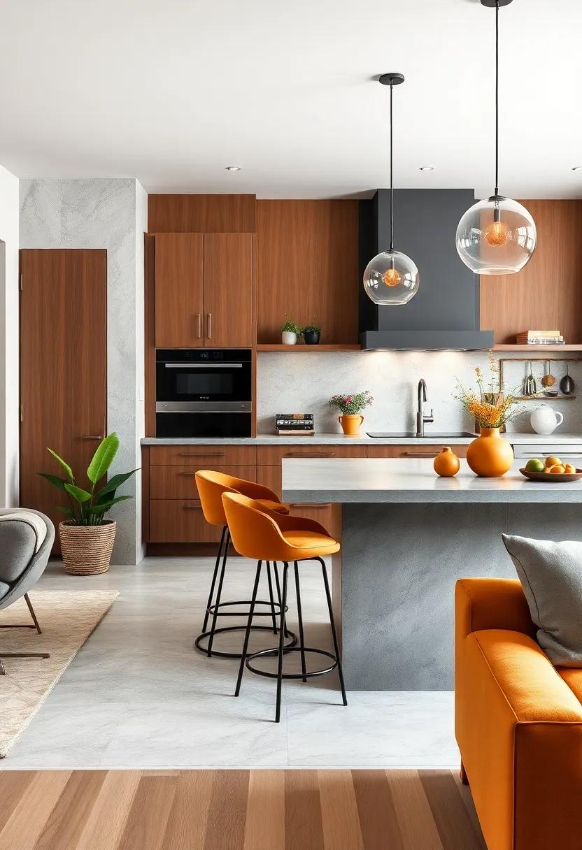 Use Gray Cabinets with Muted Amber ⁢Hardware to Subtly Accent​ Your Kitchen