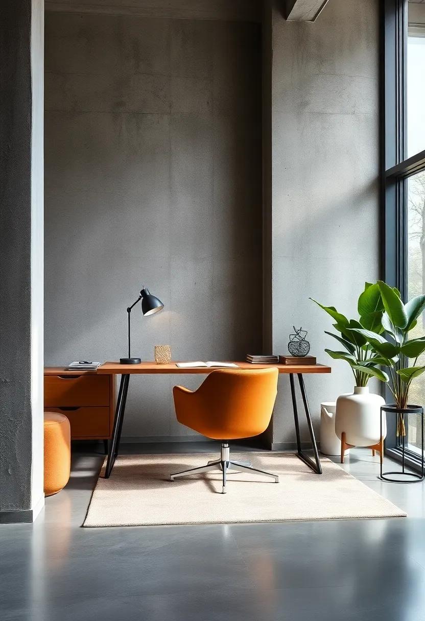 Blend Muted Amber and Gray in ​Your​ Office​ with a Desk⁣ and Chair ‍Combo for Stylish Productivity