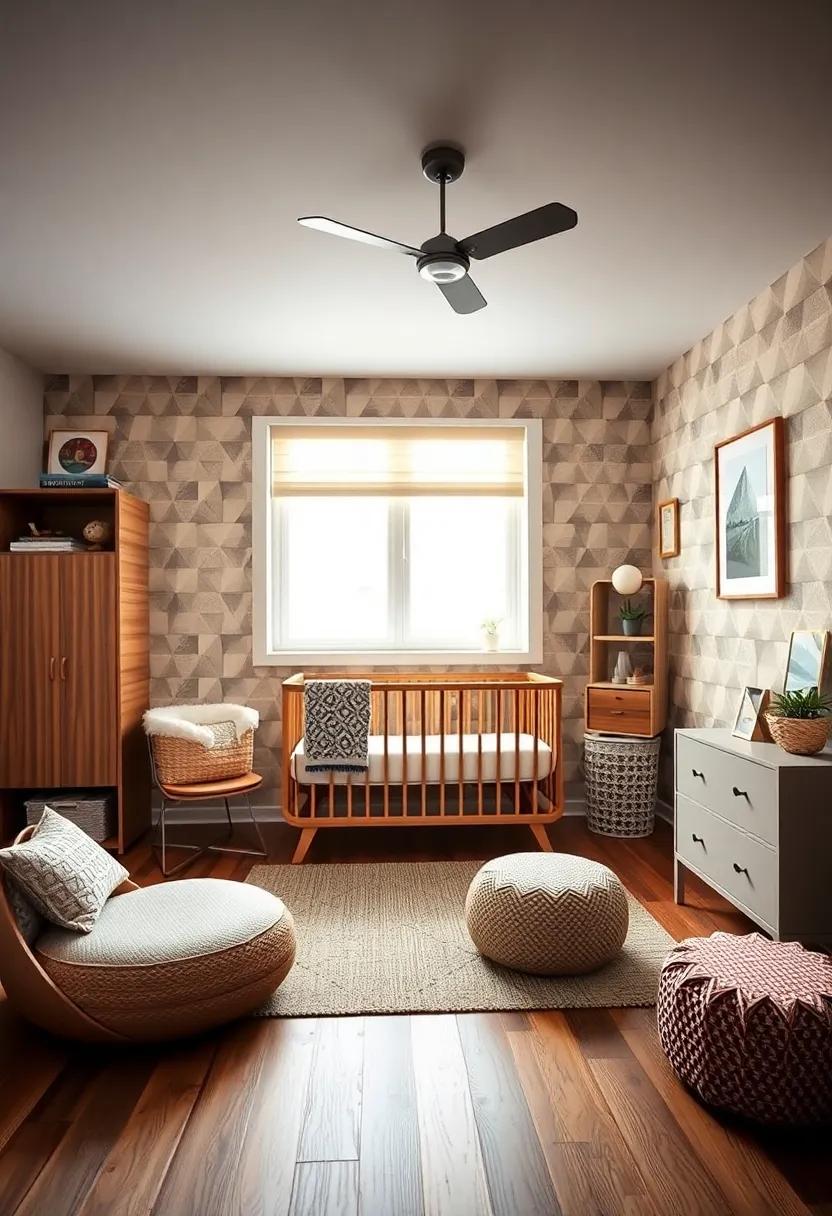Geometric Wallpaper: A Stylish Way to ‍Transform Your Nursery's Ambiance