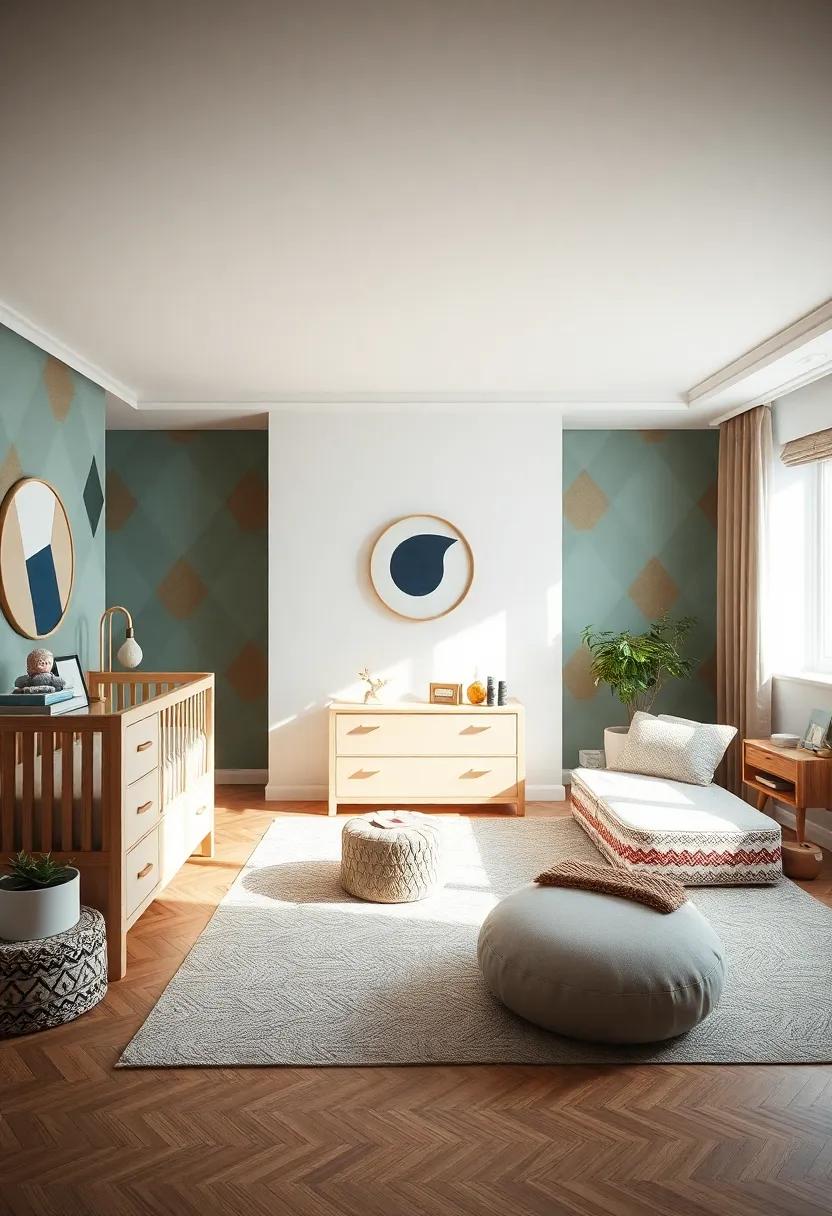 Innovative⁢ Furniture with‍ Geometric Elements for a Modern Nursery Look