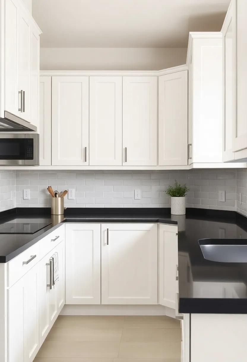 Create Contrast: Pair off-white ‍cabinets with darker countertops‍ or a bold backsplash to create a striking contrast that adds depth and character to your kitchen