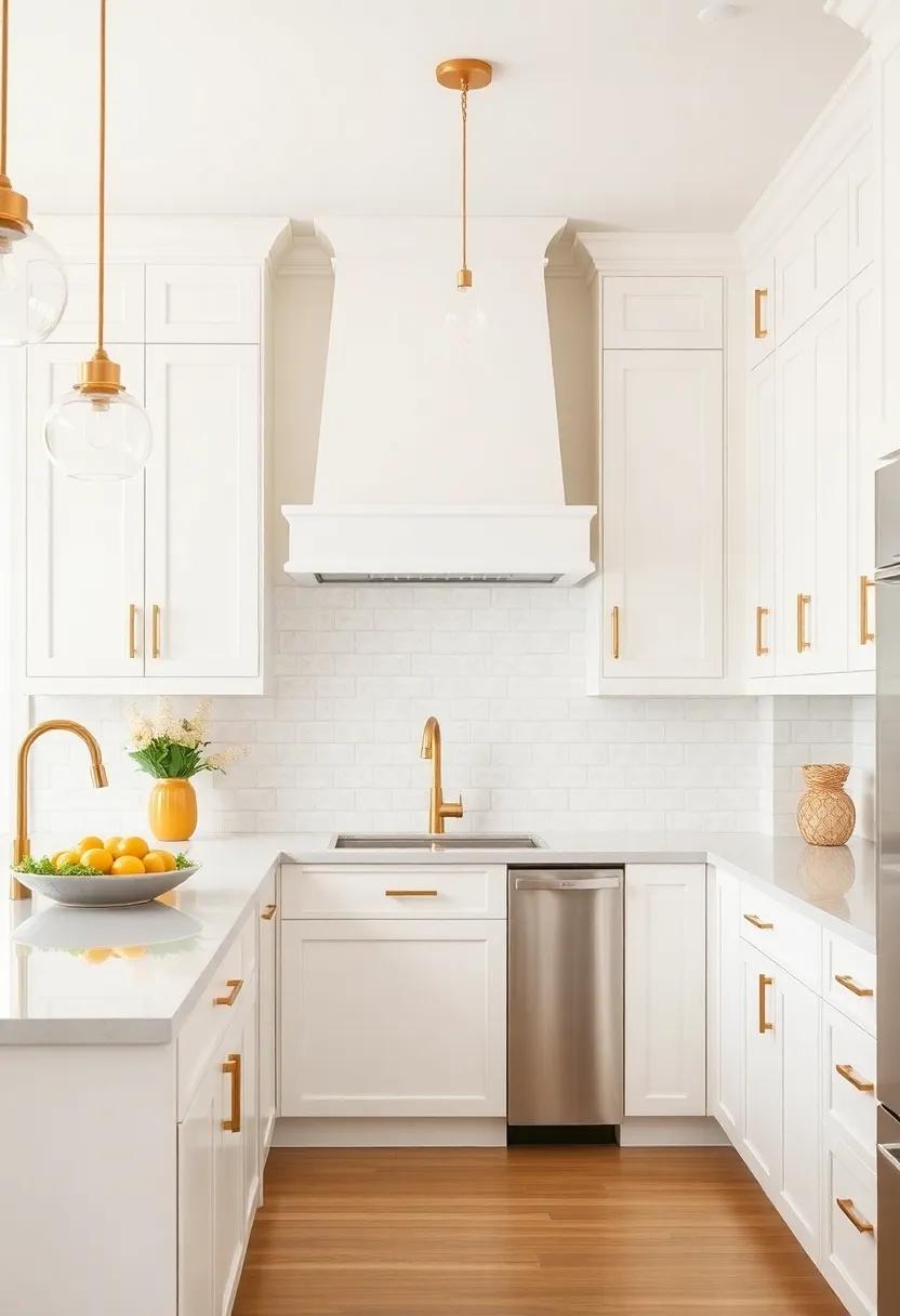 Go Glam with Gold⁢ Accents: Off-white cabinets serve as a perfect⁢ canvas for glamorous gold hardware, light fixtures, and decorative ‌accents ‍that add a touch of luxury