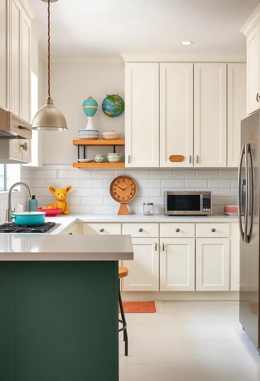 Vintage Charm: Pair off-white cabinets with ​vintage-inspired fixtures and colorful decor for​ a retro ⁢kitchen⁣ look that feels both fresh ⁤and nostalgic
