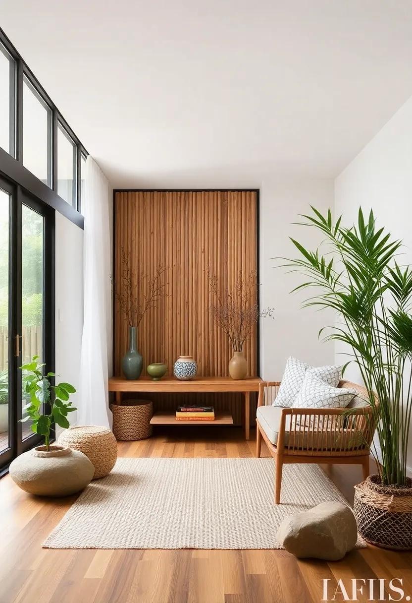 opt for Natural Materials: Incorporate wood, bamboo, or stone elements to connect the interior with​ nature, adding⁤ warmth and ⁢texture to‍ your serene space