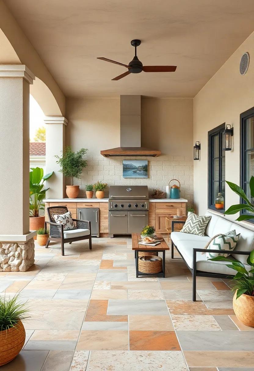 Ignite Creativity with Mosaic Tile ​patterns for⁣ Your‌ Outdoor Cooking⁤ Area
