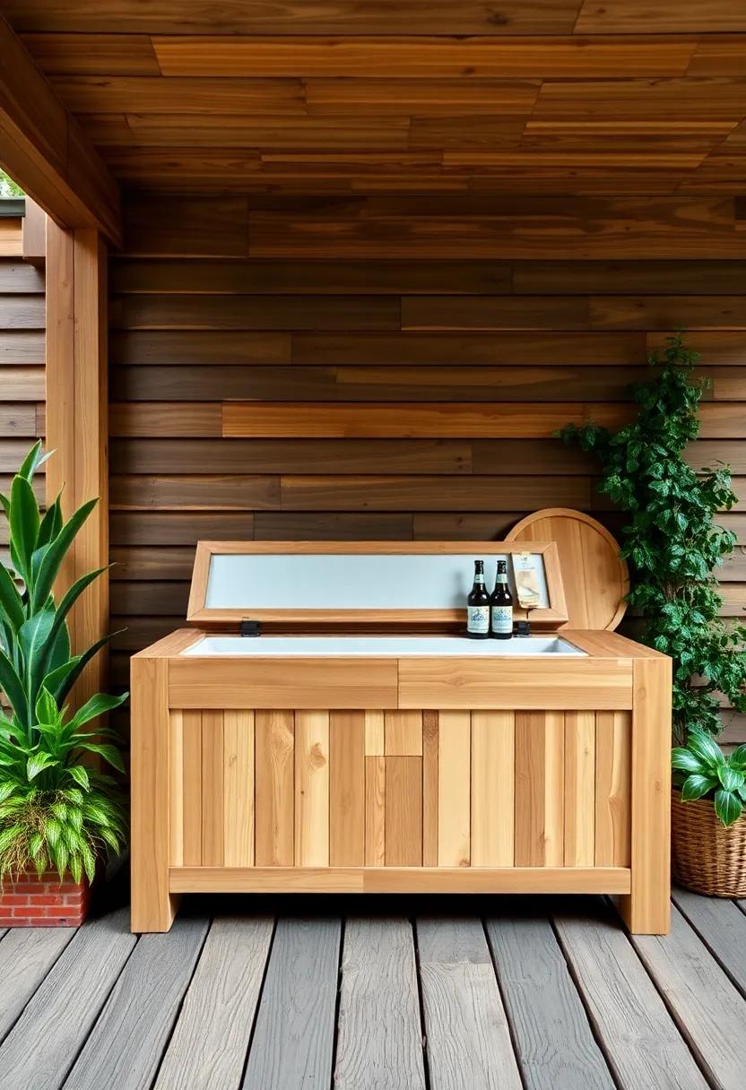 Cedar ​Cooler: ⁤Keep beverages‍ chilled⁤ with ⁤a‍ rustic wooden cooler ⁢that complements ⁤the outdoor​ vibe and is⁣ great for gatherings