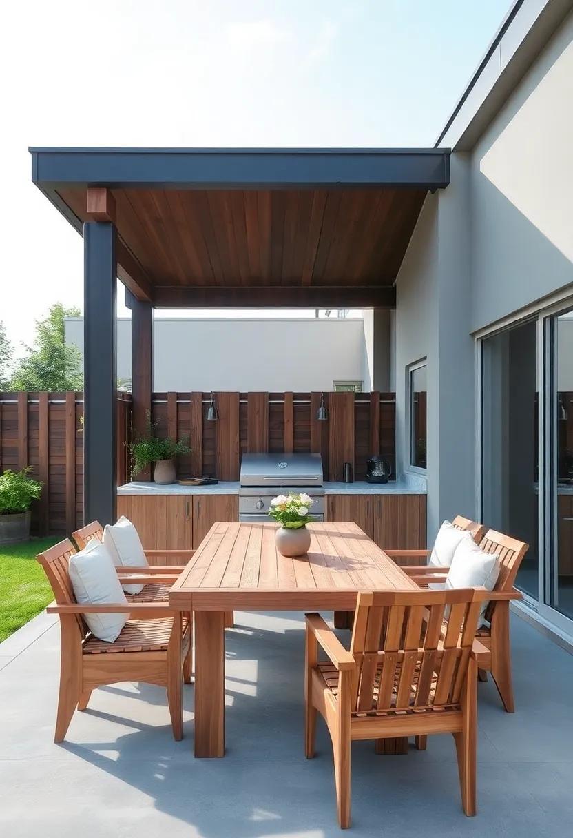 Teak Outdoor​ Furniture:‍ Invest in sturdy, weather-resistant furniture that provides a comfortable space to relax‍ and dine outdoors