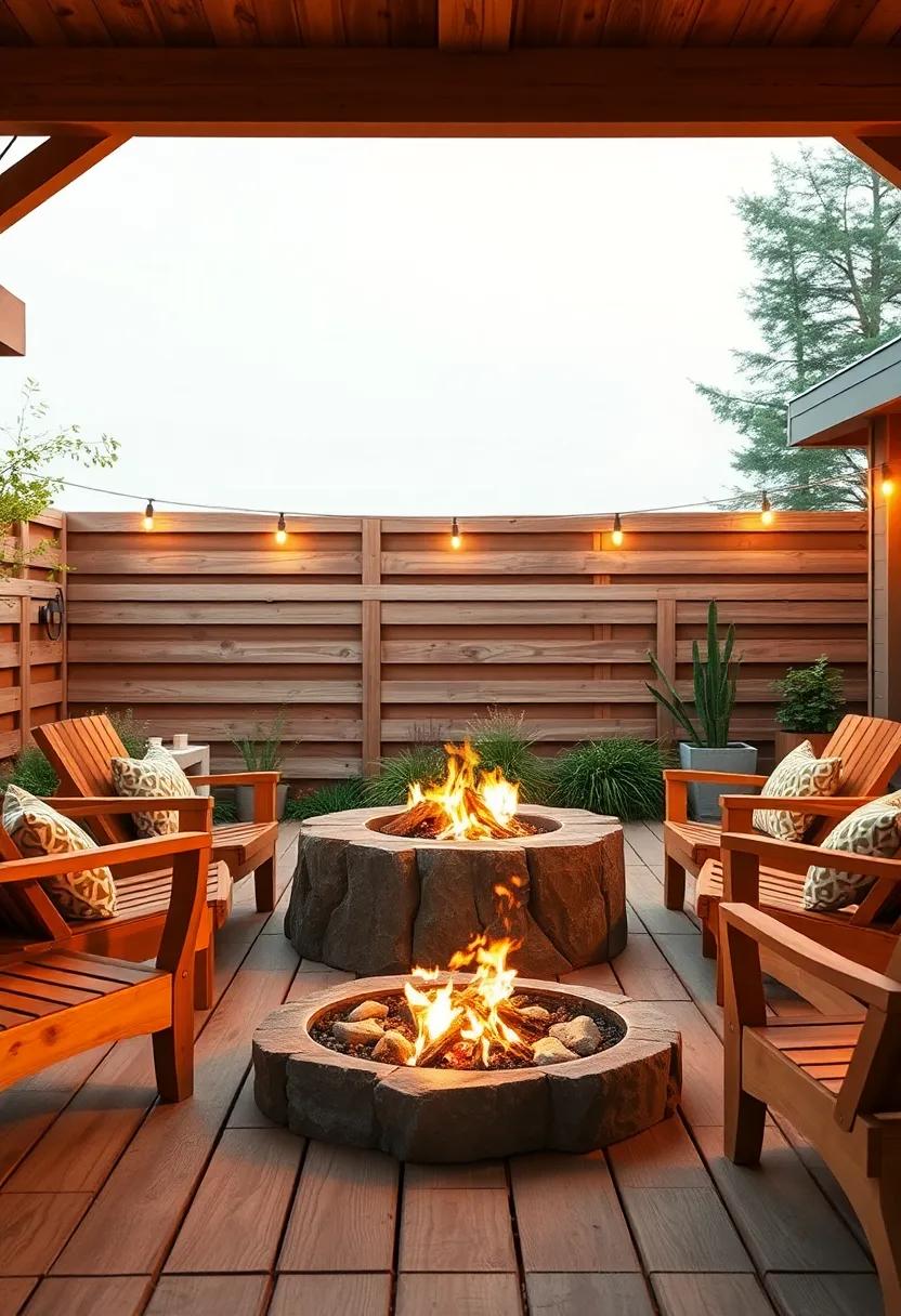 Wooden Fire ⁢Pit: gather ⁣around a ⁣cozy wooden fire pit⁣ for warmth and⁤ ambiance while⁢ enjoying a‌ drink or roasting marshmallows