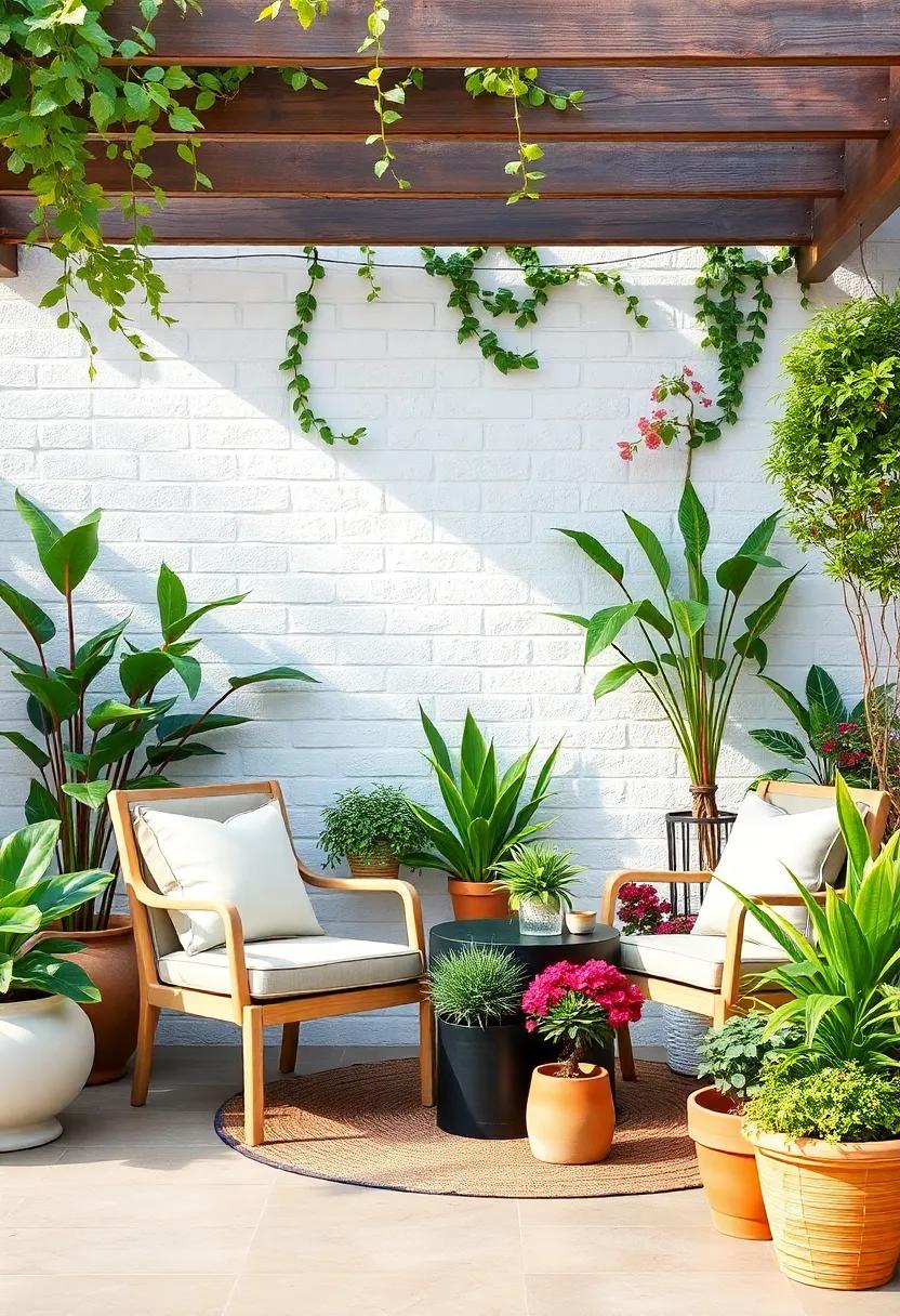 Create a lush⁤ green Retreat With Seasonal Potted Plants