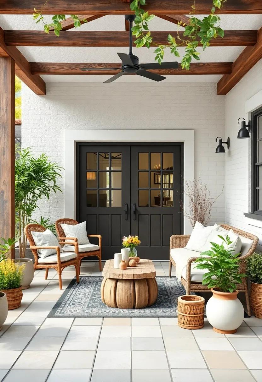Incorporating Natural ⁢Elements for a ‍Year-Round⁢ Rustic‌ Charm