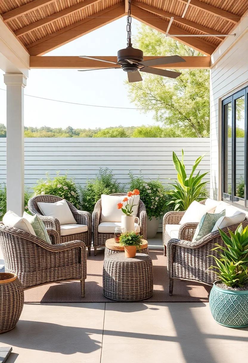 All-Weather Wonders: Invest in all-weather wicker furniture that stands up to the elements, enabling you to maintain your stylish outdoor space year-round