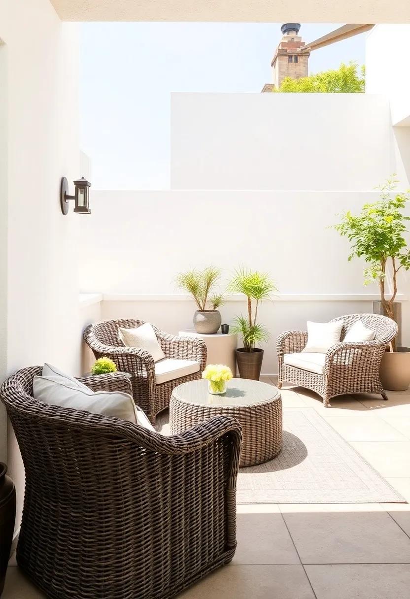 Terraced Escape: Use wicker seating to segment different levels of a terraced patio,creating intimate‍ areas for relaxation while adding dimension to your outdoor design
