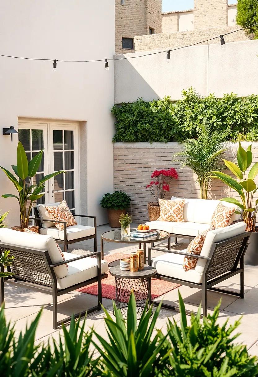 Lounge Set: ‌Craft ⁤the perfect relaxation corner with an ‌aluminum⁣ lounge​ set that combines comfort with⁢ sleek design for sunny afternoons
