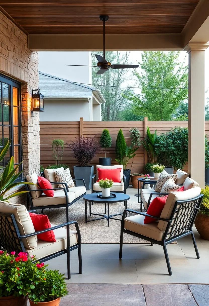 Stackable ​Chairs: Space-saving stackable chairs are a practical addition to your patio,offering flexibility for larger gatherings or ‍storage