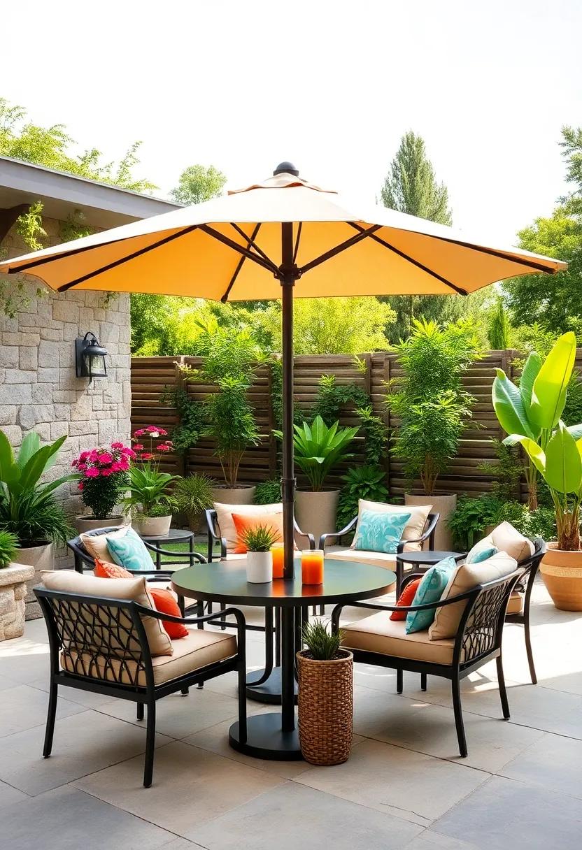 Umbrella Stand: Choose an aluminum umbrella stand ​to anchor your outdoor umbrella securely, adding shade and​ comfort to bright sunny ‍days
