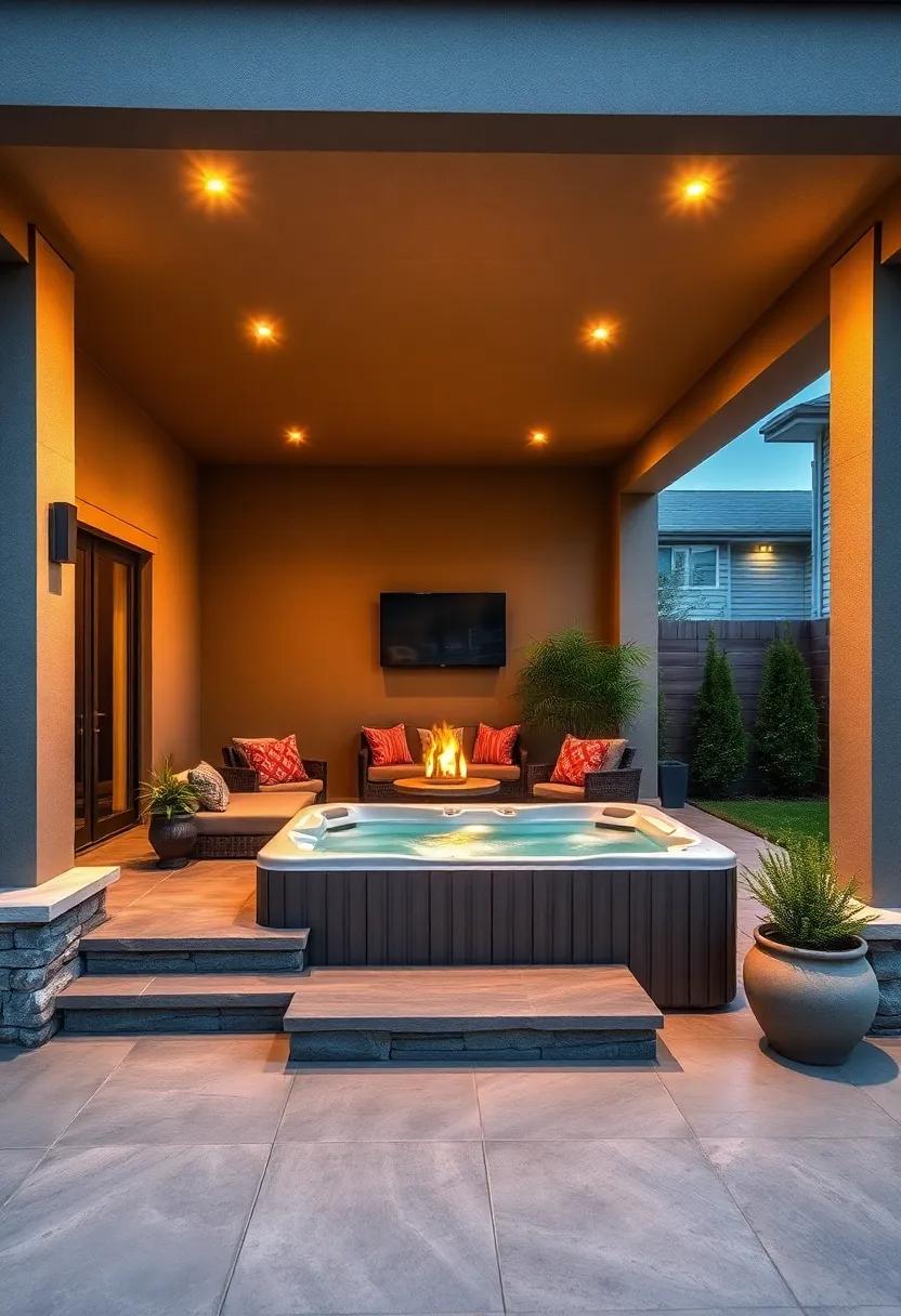 Elevate Your ⁢Space With a Stunning Raised Patio‍ and Hot Tub Combo