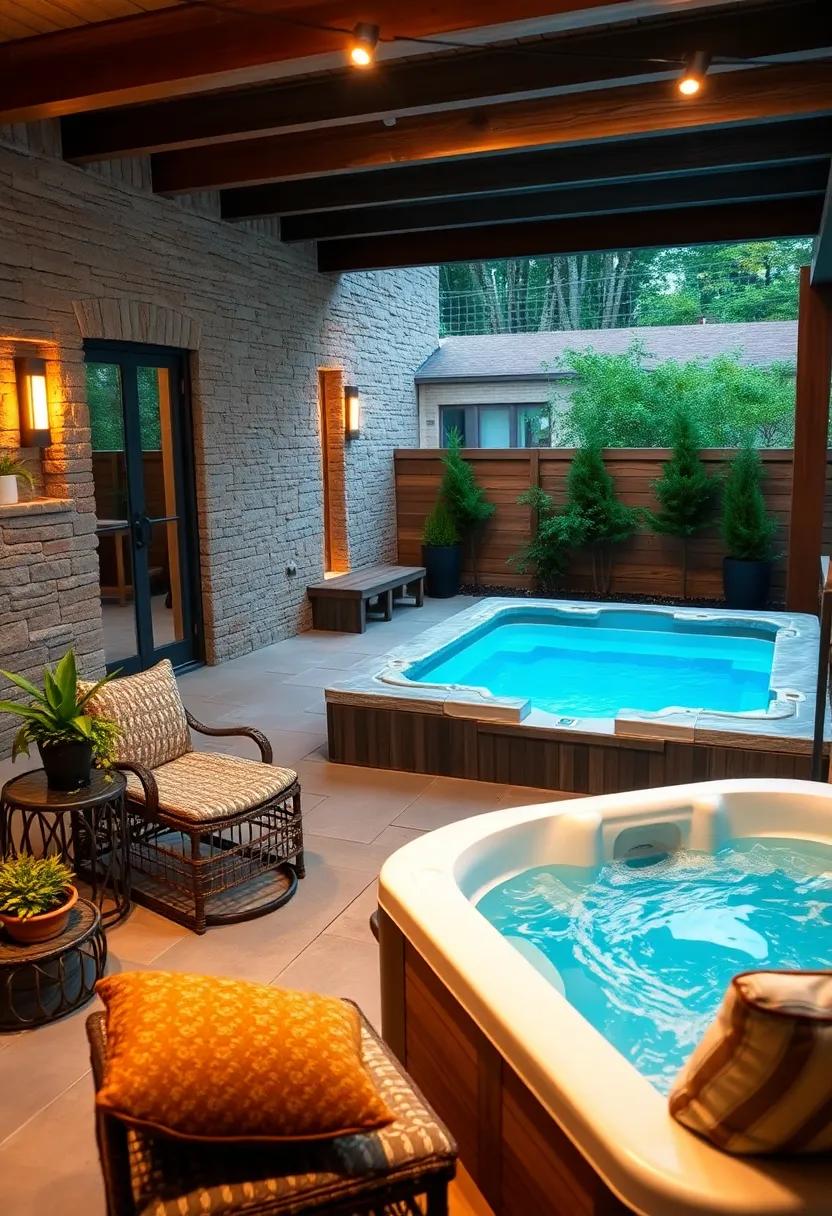 Incorporate ⁢Natural Elements ⁢for ⁢a Rustic ‌Outdoor lounge ​Around Your Hot Tub