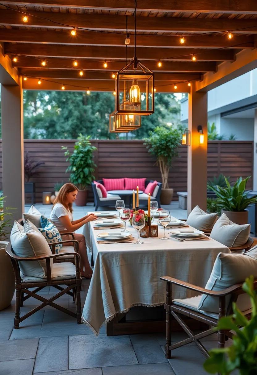 Outdoor Dining⁣ Experience: Enhance⁤ your⁤ dinner​ parties with string lights,⁣ lanterns, and delightful table settings that​ elevate⁢ outdoor dining
