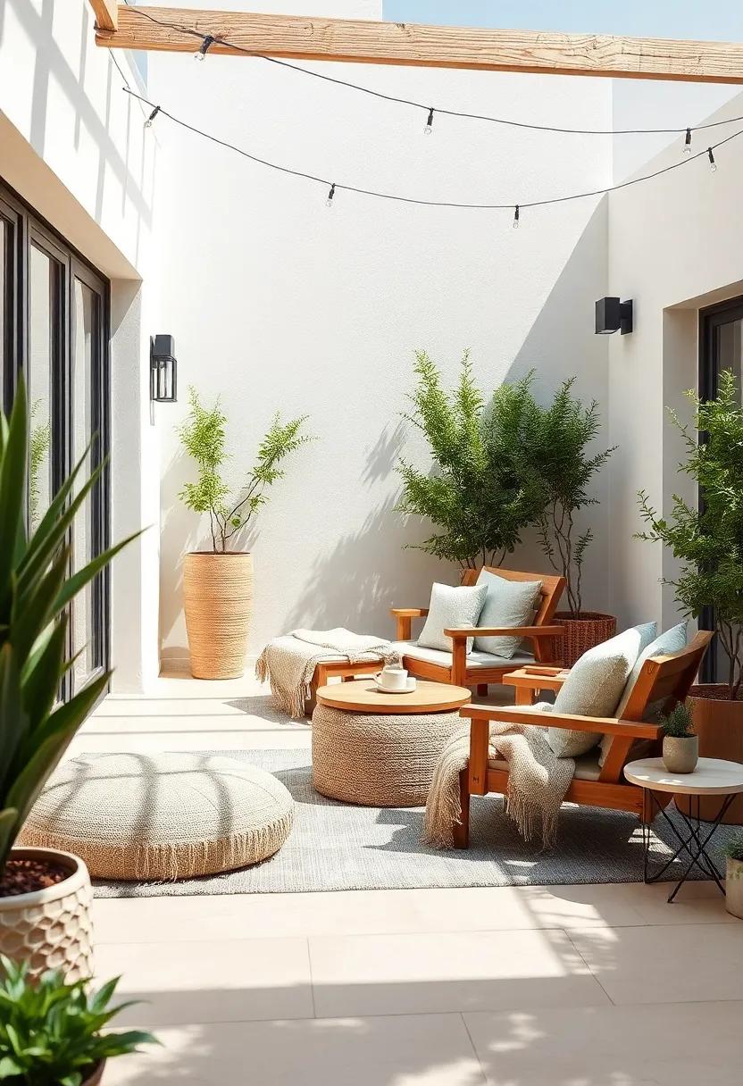Layered Textures: Pair wooden loungers with soft cushions and throws, inviting comfort and warmth while enhancing the natural aesthetic