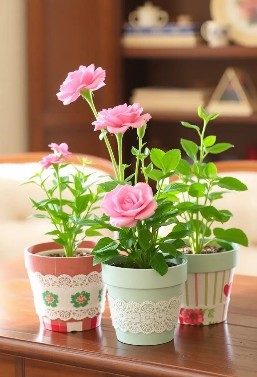 Play with⁤ Vintage Fabrics: Decorate your plant pots with retro fabric scraps or lace for a quaint touch that complements⁢ your décor