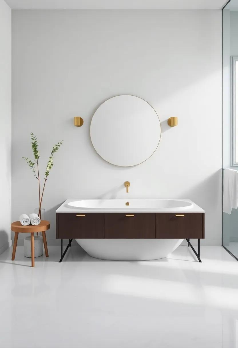 Bathing Beauty: Incorporate ⁤a⁤ low-profile bathtub‌ adjacent to your vanity for a relaxing,⁣ spa-like atmosphere
