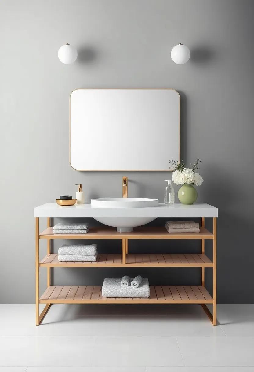 Chic Console: Select a‍ stylish console table ⁣as a unique vanity alternative, blending modern elegance with practical design