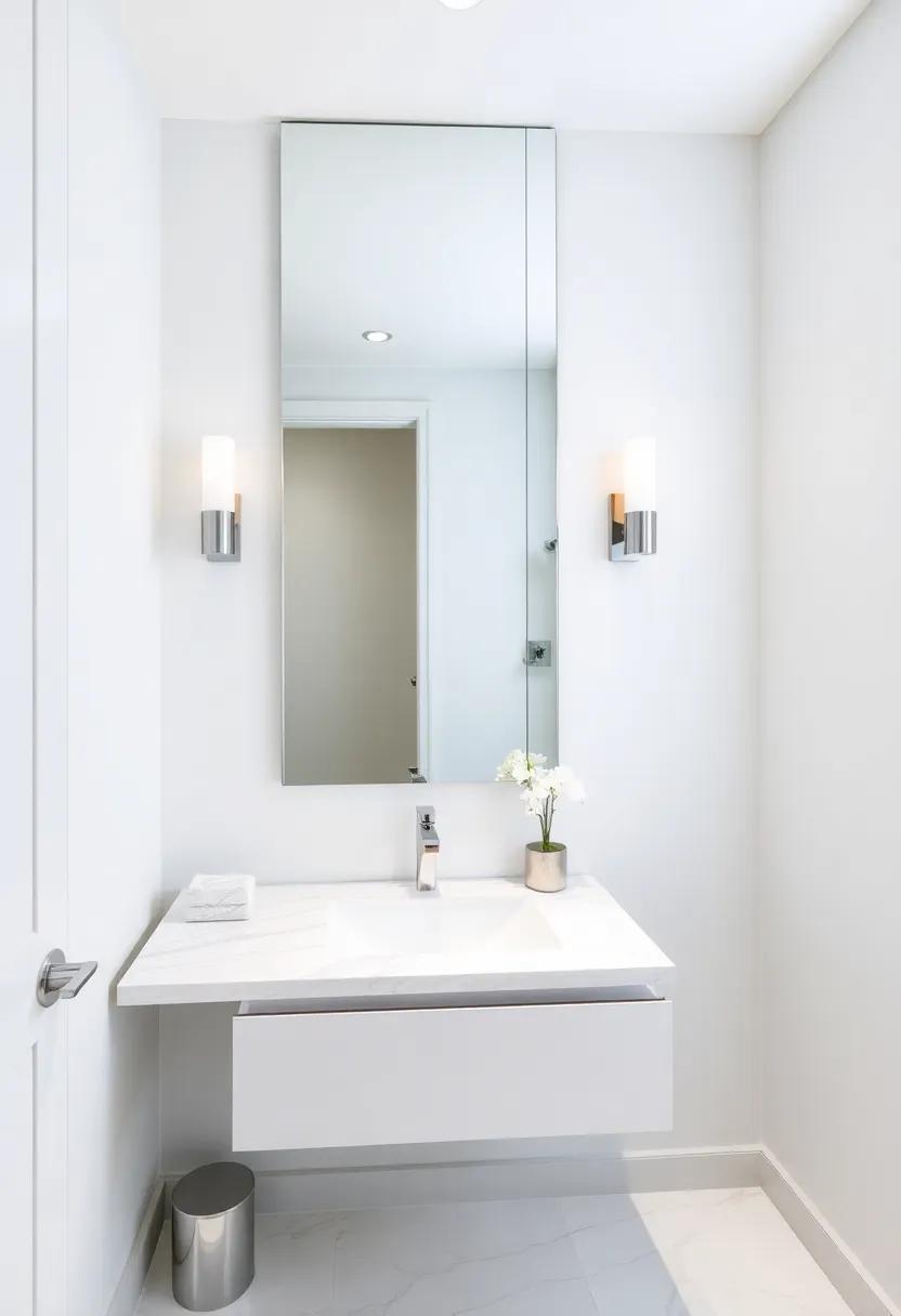 Mirrored Magic: Install a ⁣mirrored vanity to⁢ enhance light and openness, making your powder room feel ⁣larger and brighter