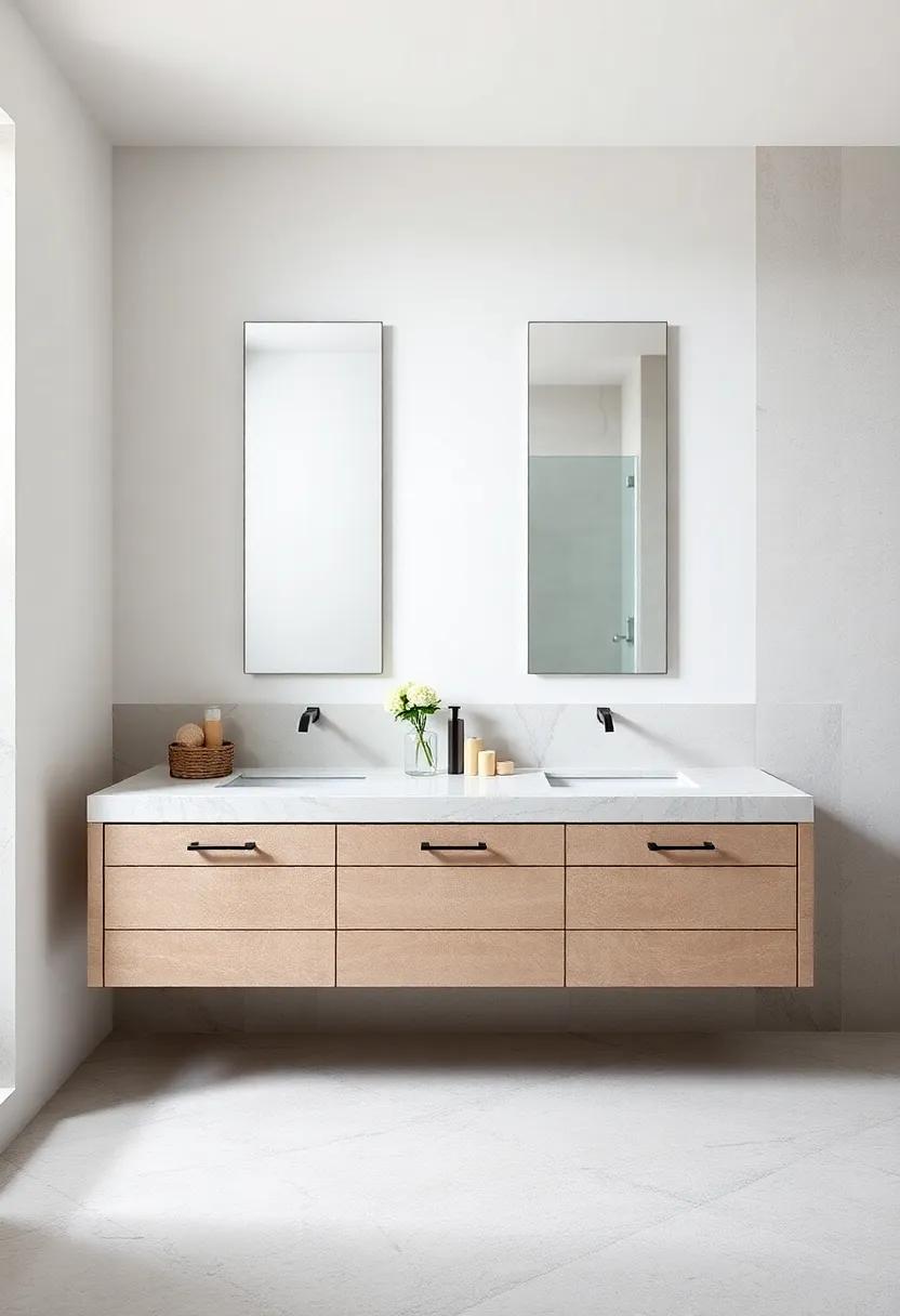 Textured Surfaces: ‍Introduce textured⁢ materials, such as stone or concrete, for a modern twist that adds depth to your vanity
