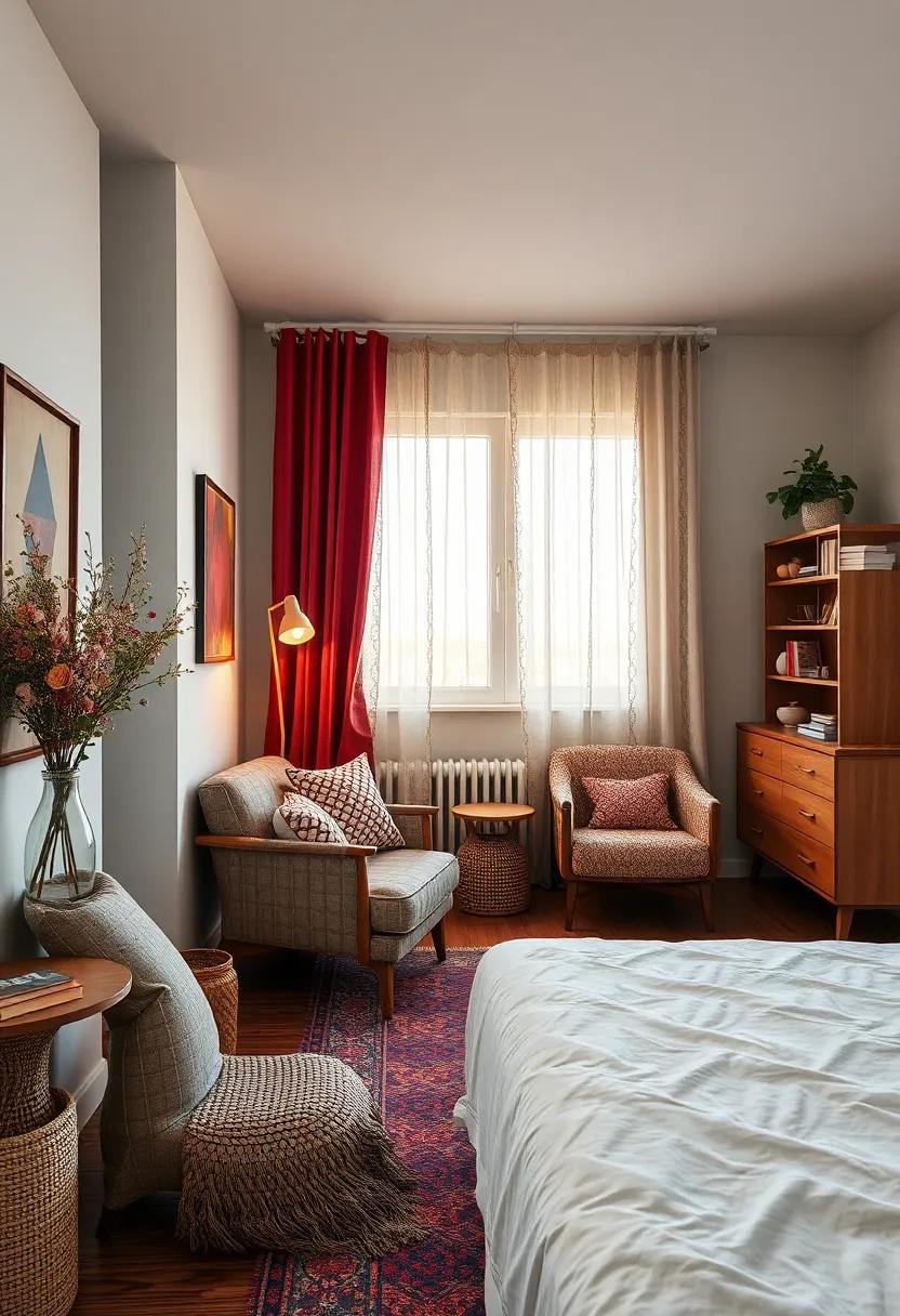 A Cozy ⁣Retreat: Infusing Warmth with Vintage Textiles and Modern Fabrics