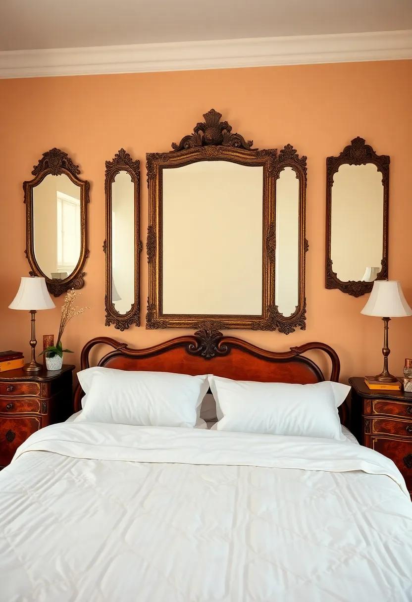Antique Mirrors: Include ornate ⁣mirrors with aged‍ frames to‍ reflect light and create⁣ a sense⁣ of​ space‌ while ‌adding character