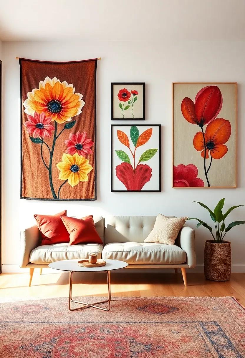 Artistic Wall Hangings: Opt for large, framed artworks or ⁤tapestries that showcase the vibrant artistic movement of the time, making your ‌walls come alive