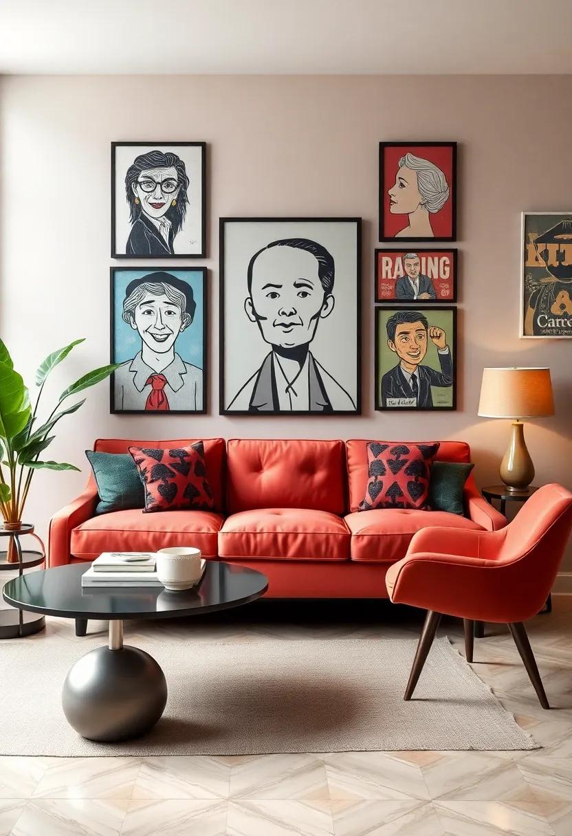 Satirical Art Pieces: Incorporate quirky, satirical art that reflects‍ the rebellious side of‍ the 60s, drawing attention and sparking discussion
