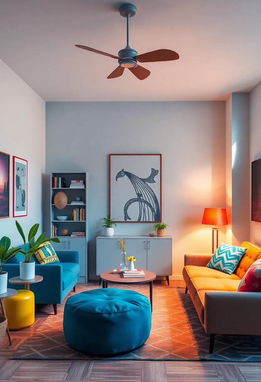geometric​ patterns:⁤ Embrace bold shapes and lines​ in your textiles and wallpapers, offering a playful nod to ‍the ⁣iconic⁢ designs of ‍the decade