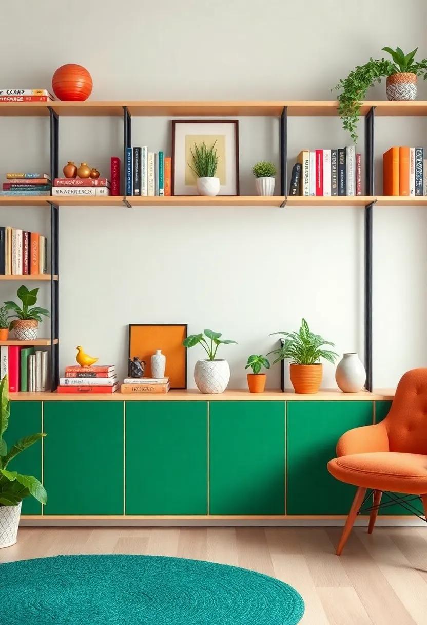 Eclectic Shelving: Showcase⁣ a mixture ‌of⁤ books,plants,and decorative collectibles ⁣in⁤ open shelving units to⁣ create⁣ visual ⁣interest