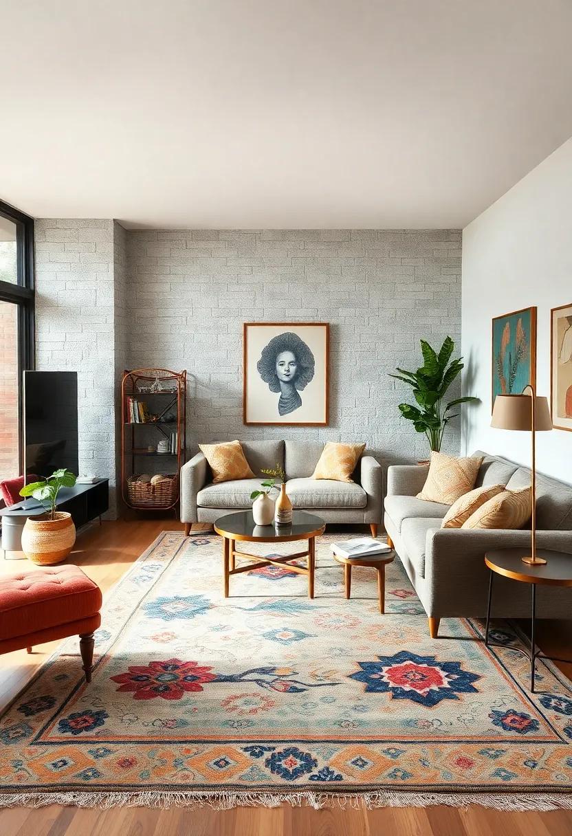 Decorate with a whimsical rug featuring playful motifs⁤ to add​ an element of fun ⁤to your living room
