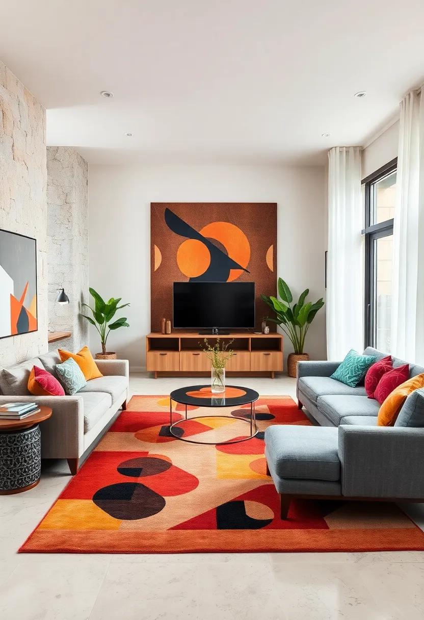 Opt ⁤for bold geometric patterns reminiscent of the 70s to bring a vibrant touch to your retro-inspired decor
