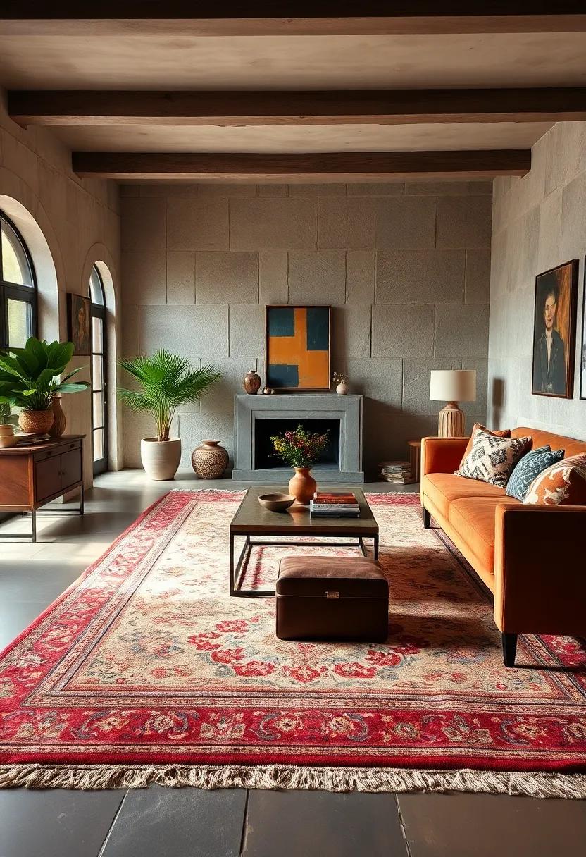 Pair a vintage rug⁢ with an antique trunk ‌or⁢ coffee table for an enduring look that marries form and function