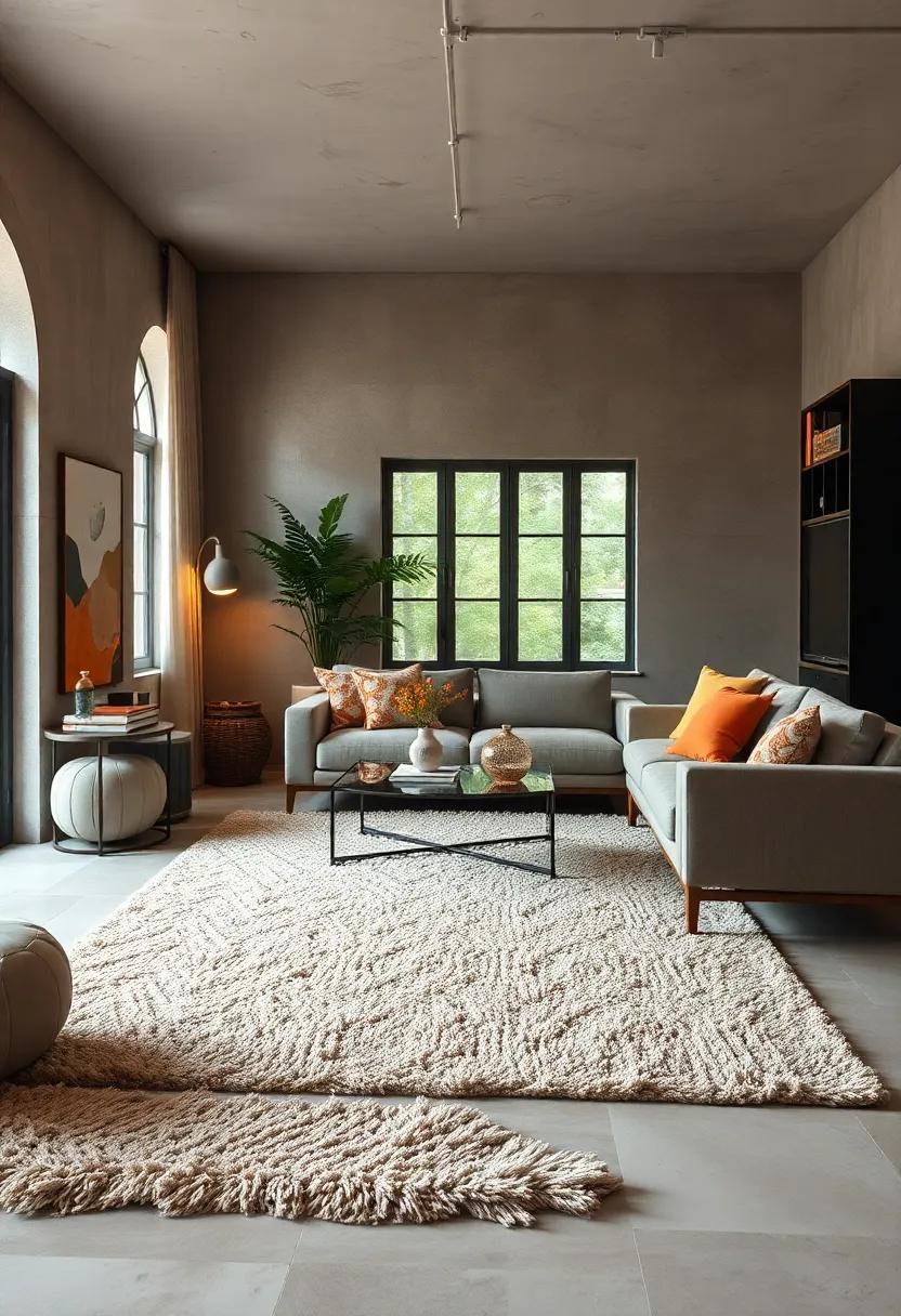 Select⁣ a shaggy⁢ rug to evoke a cozy, bohemian vibe that​ invites relaxation and ‍comfort