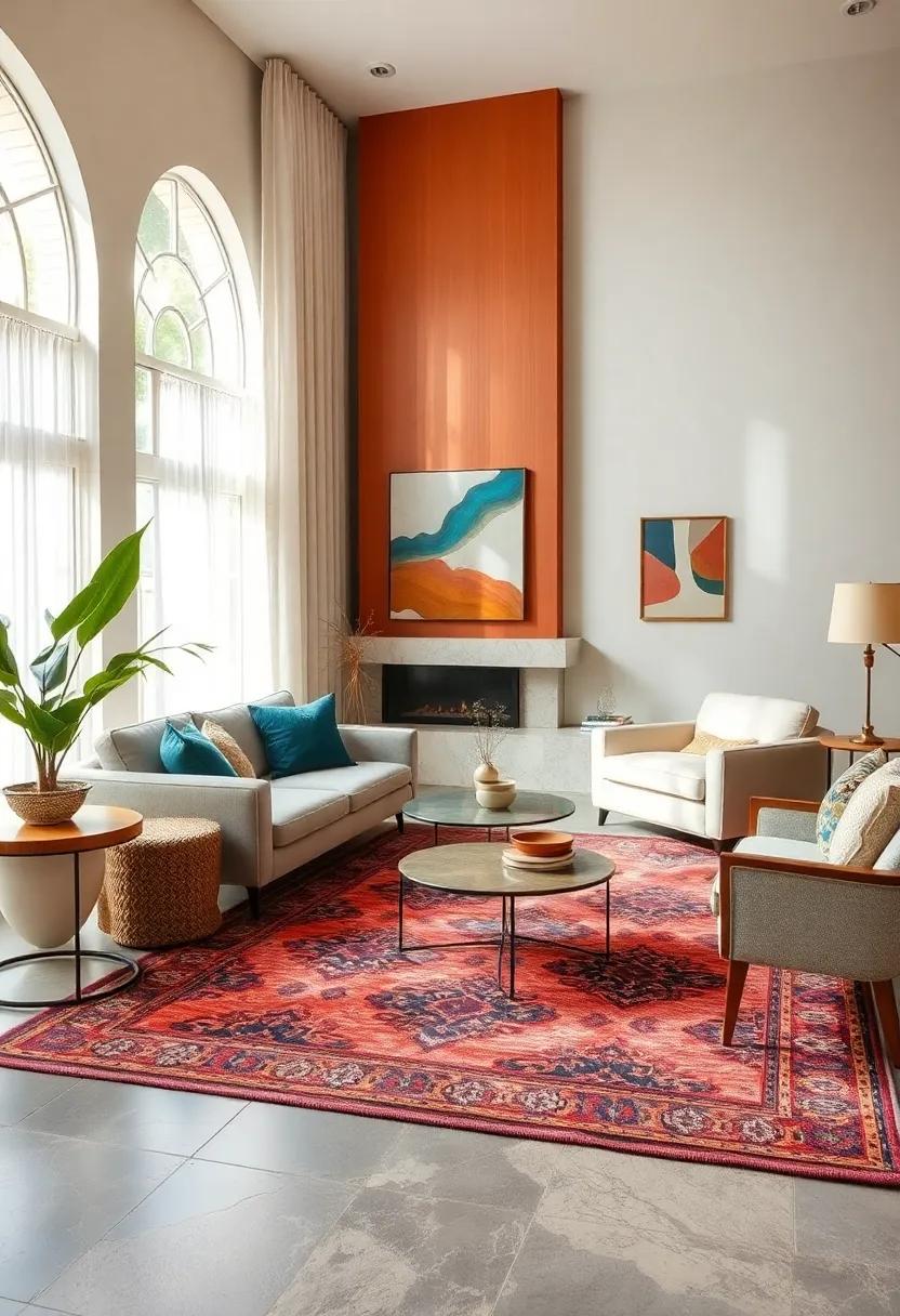 Embrace the‌ eclectic by mixing rugs of different eras—such ⁣as Art Deco⁤ and Mid-Century Modern—for a unique ⁢aesthetic