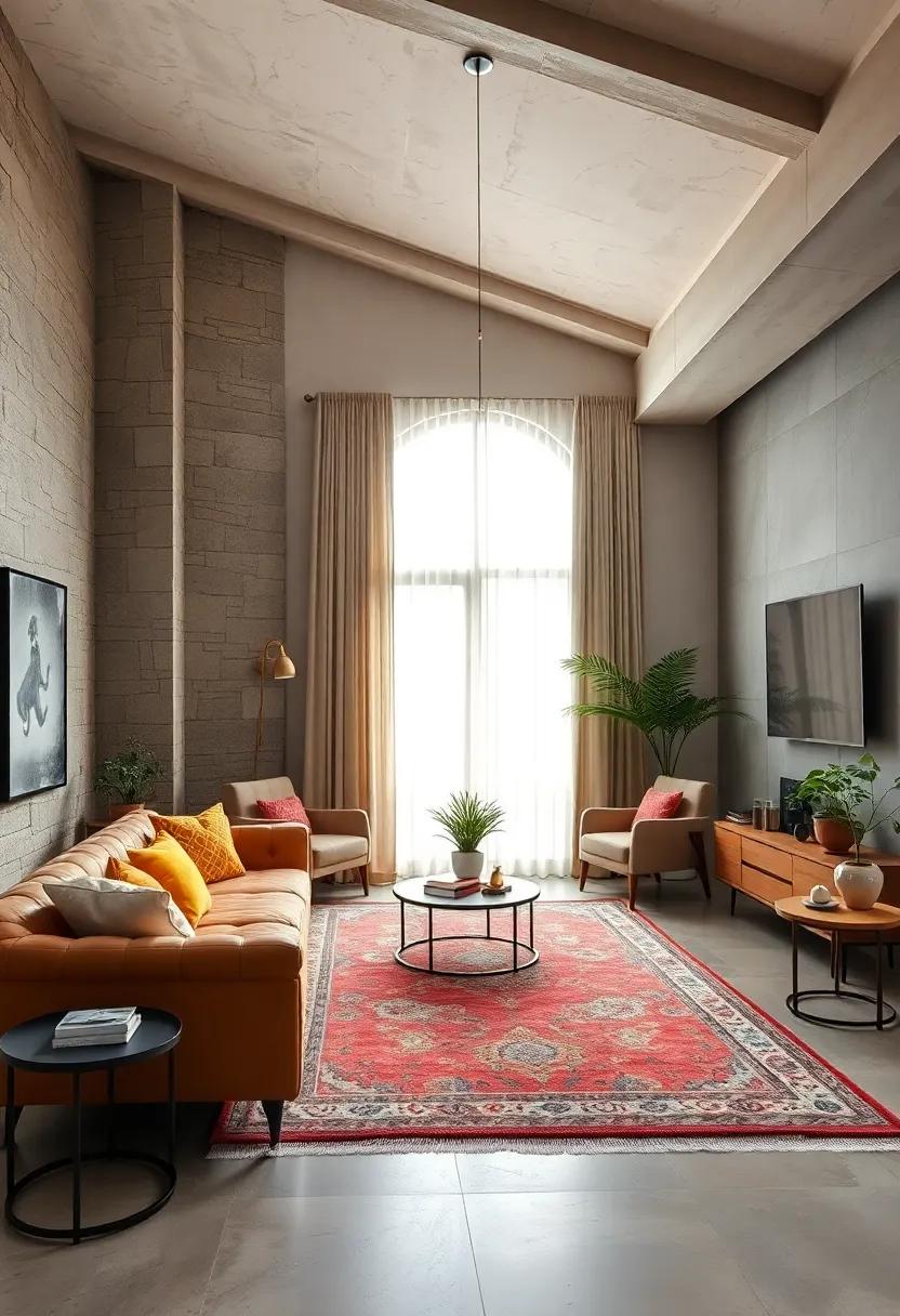 Select a monochromatic vintage rug that complements your ​overall ⁢color scheme​ for ⁢a harmonious ⁤look