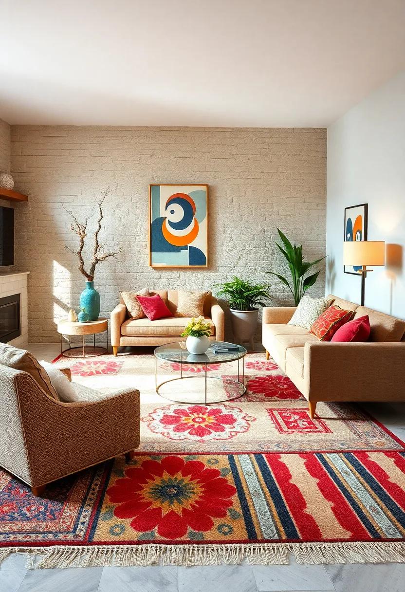 Add a splash of nostalgia with a retro-inspired rug from your favorite decade—think floral ‍patterns from ‍the 60s‌ or bold ‍stripes from the 80s