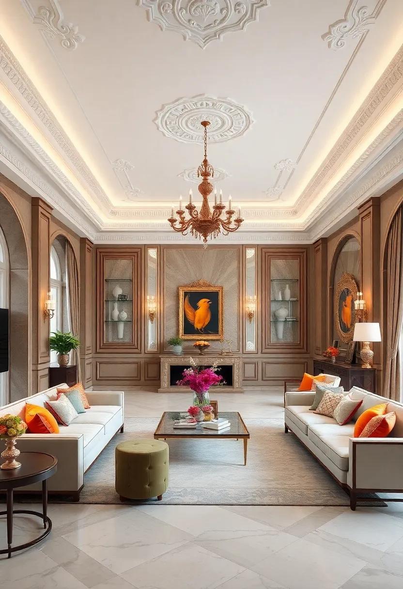 Decorative Crown Molding: Add elegance and architectural​ detail with intricate crown molding that draws ​the eye upward, enhancing the sense‌ of grandeur