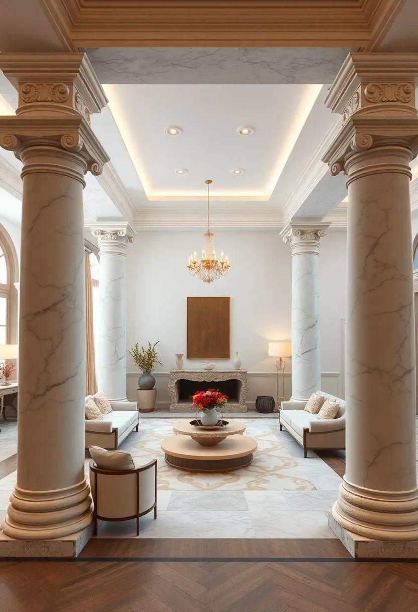 Decorative Pillars: Incorporate faux marble or stone columns to add grandeur and structure, ‌reminiscent of classic European ‍palaces