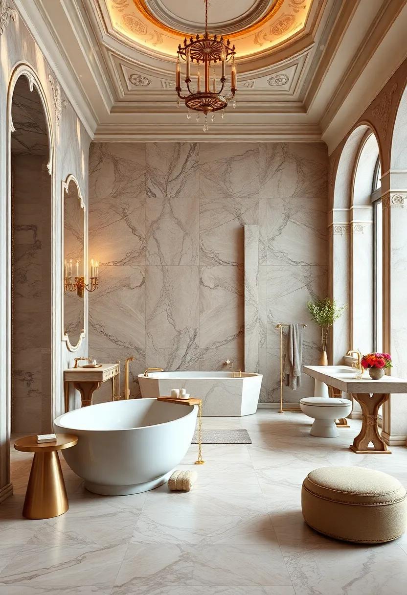 Lavish Bathrooms: Incorporate‍ freestanding soaking tubs,‌ intricate tile work,⁢ and gilded fixtures to create spa-like retreats​ fit for ‌royalty