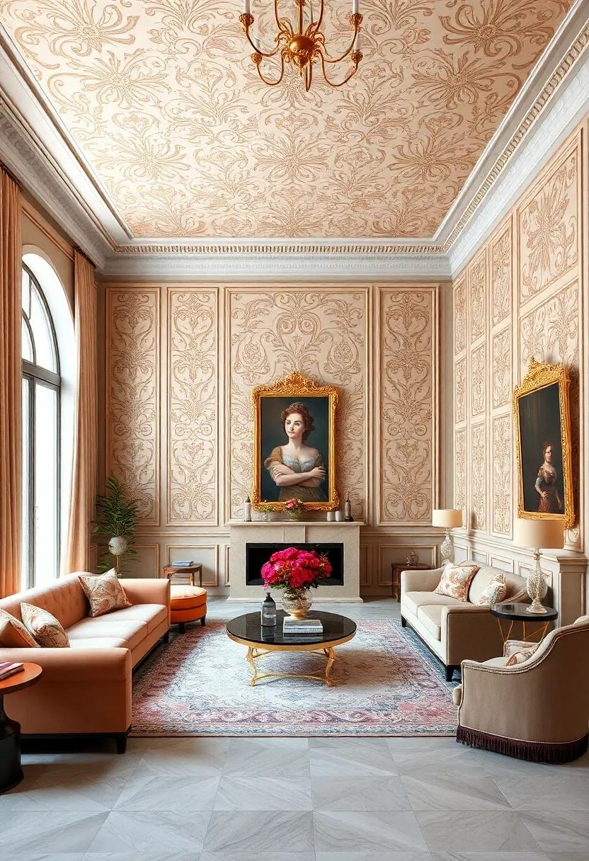 Ornate ⁤wall Treatments: Opt for wallpaper or paneling adorned with damask patterns or gold leafing​ to achieve a stately yet stylish finish