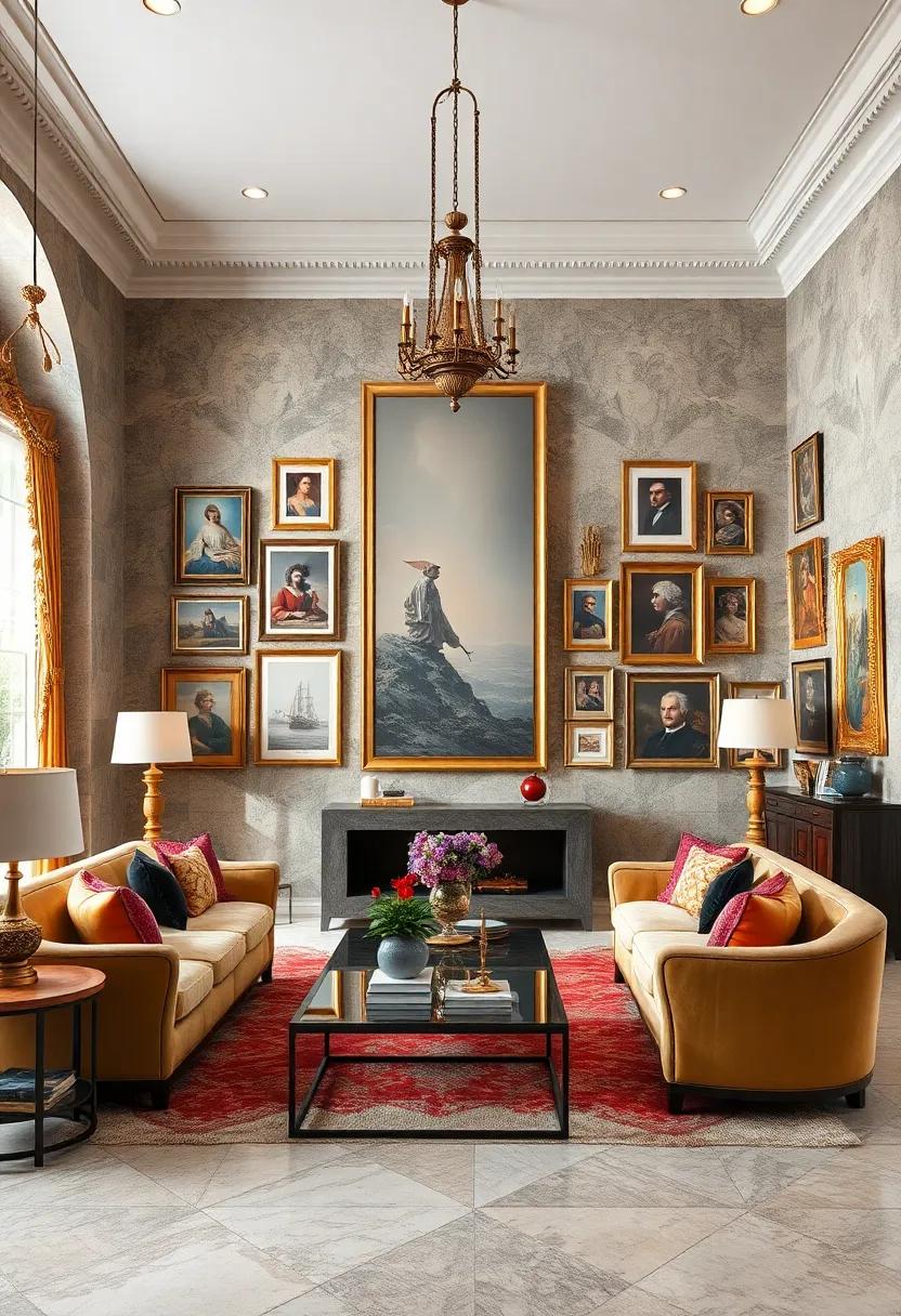 personal Gallery: Dedicate wall space for a rotating gallery of personal art or family heirlooms that create⁤ a sense of history and sophistication